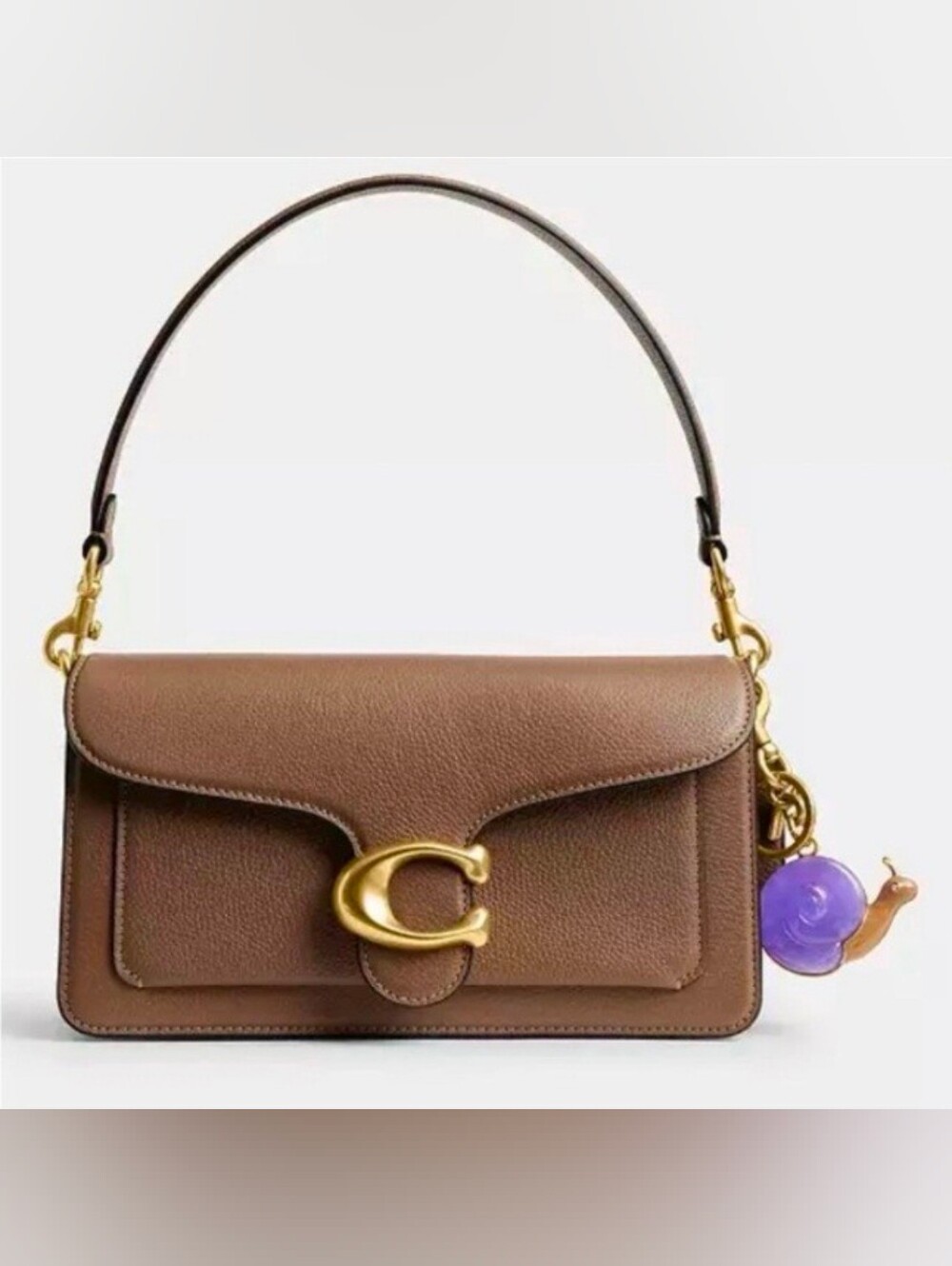 COACH Purple Snail Enamel Keychain Charm - Picture 2 of 2
